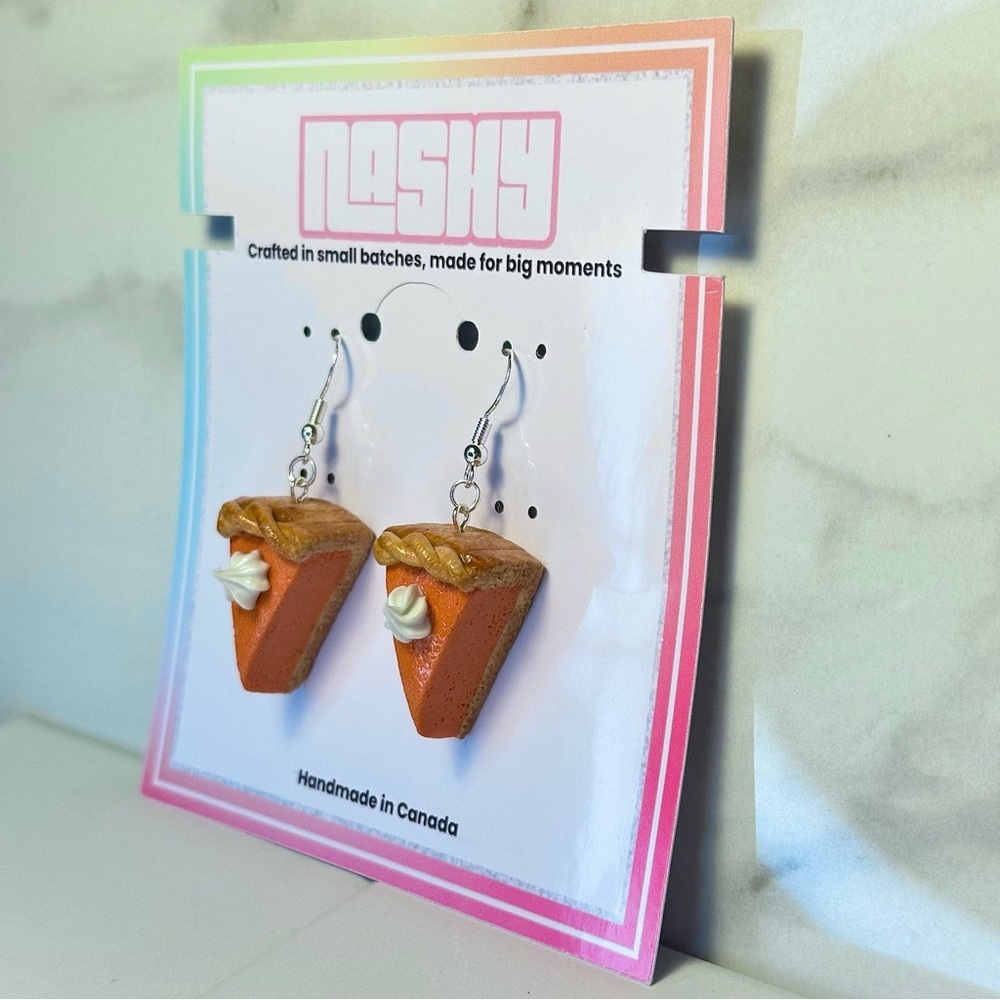 Chunky Pumpkin Pie(Textured) - Handmade Earrings